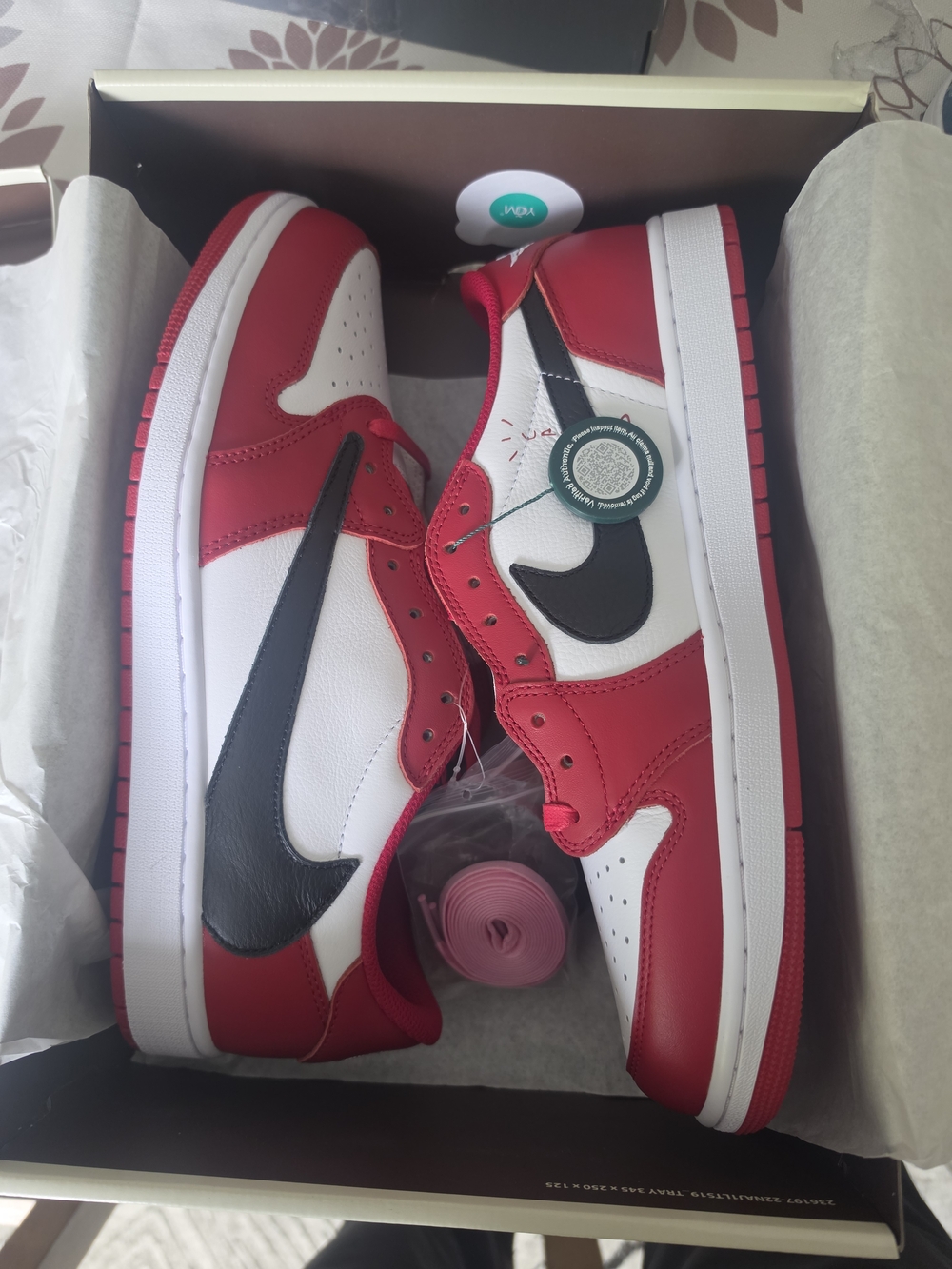 Travis Scoot x Nike Low-Top Sneakers in Red, White & Black